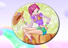 Winx Games,  Winx Tecna Style Round Puzzle, Games-kids.com