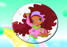 Winx Winter Style Round Puzzle