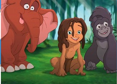 Young Tarzan and Friends Puzzle